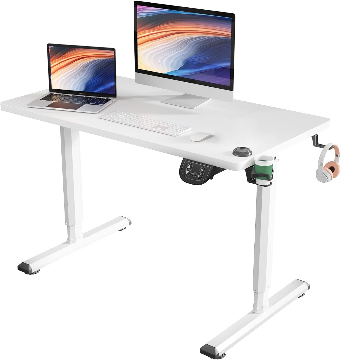 Electric Standing Desk Height Adjustable Sit to Stand Table Computer Workstation - Görsel 5