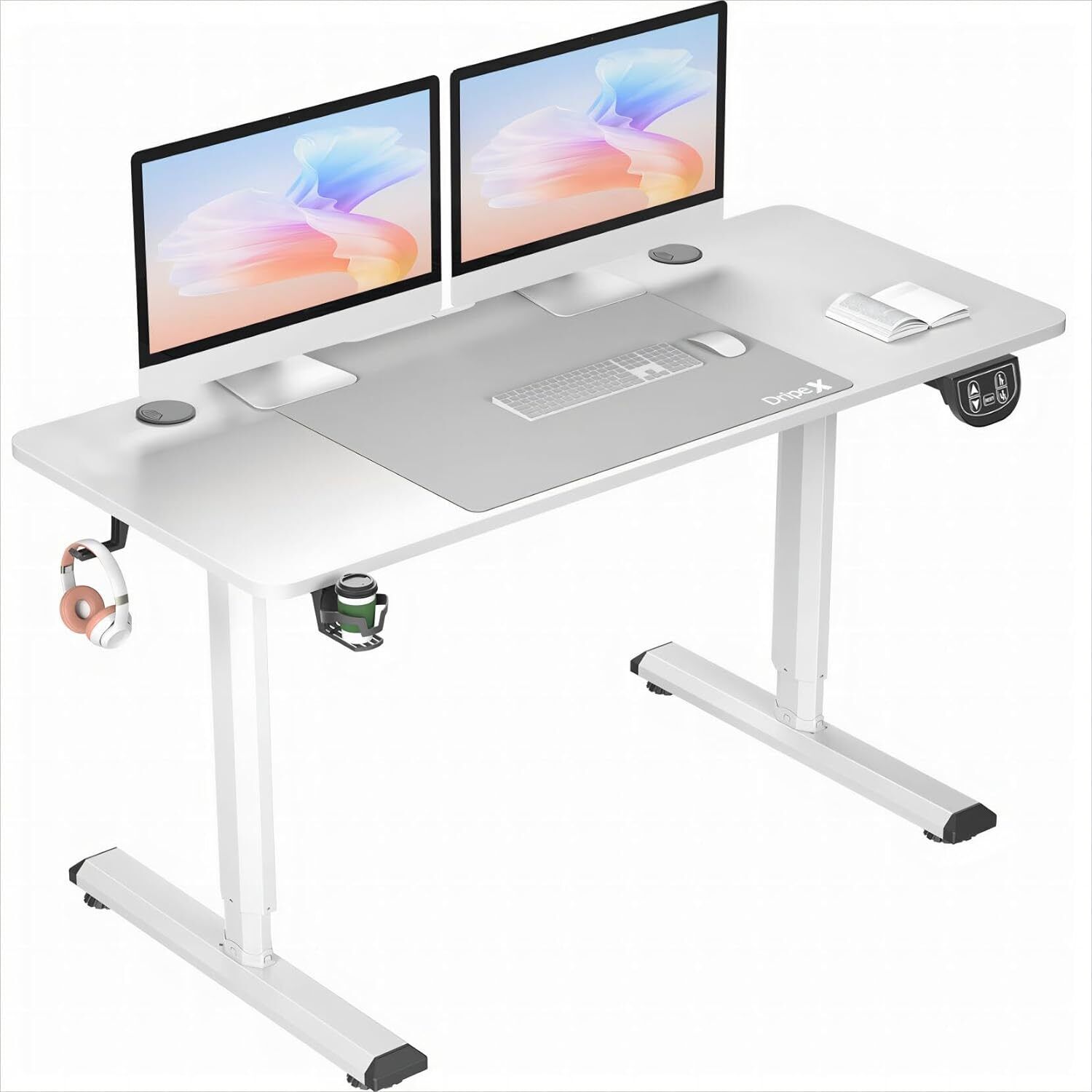 Electric Standing Desk Height Adjustable Sit to Stand Table Computer Workstation - Görsel 7