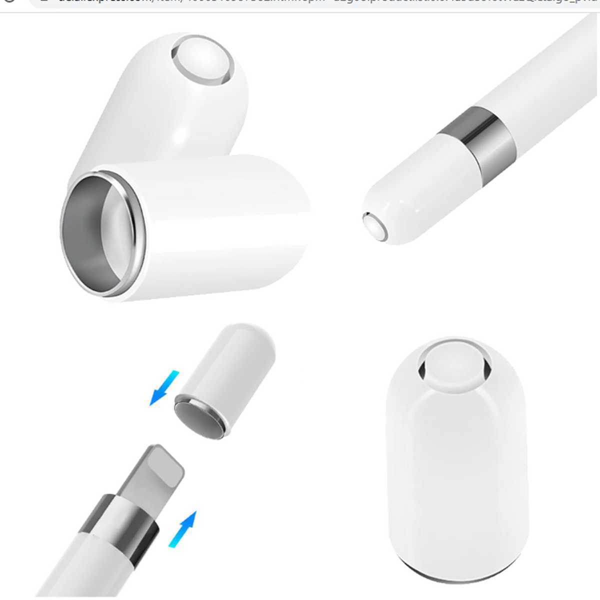 Magnetische Kappe Ersatzkappe passend für Apple Pencil + iPad Pro Stylus - Görsel 1