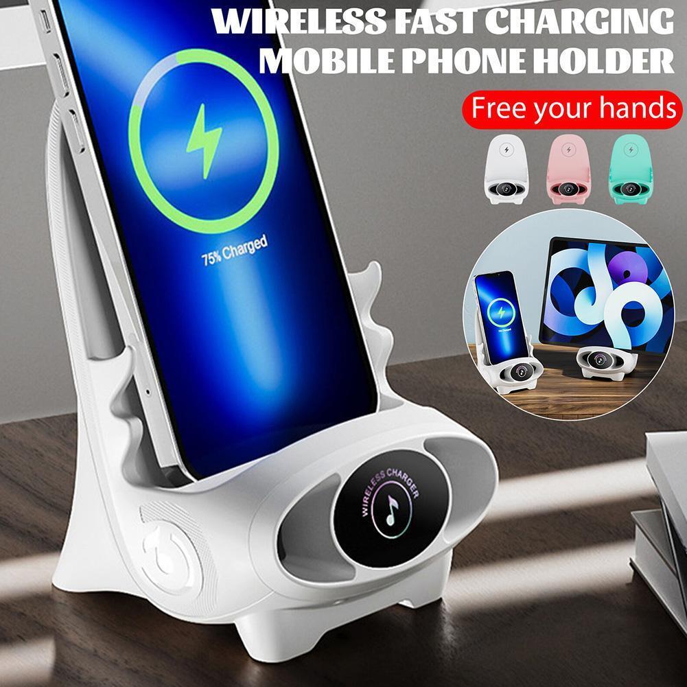 Mini chair wireless fast charger multifunctional phone holder - Görsel 2