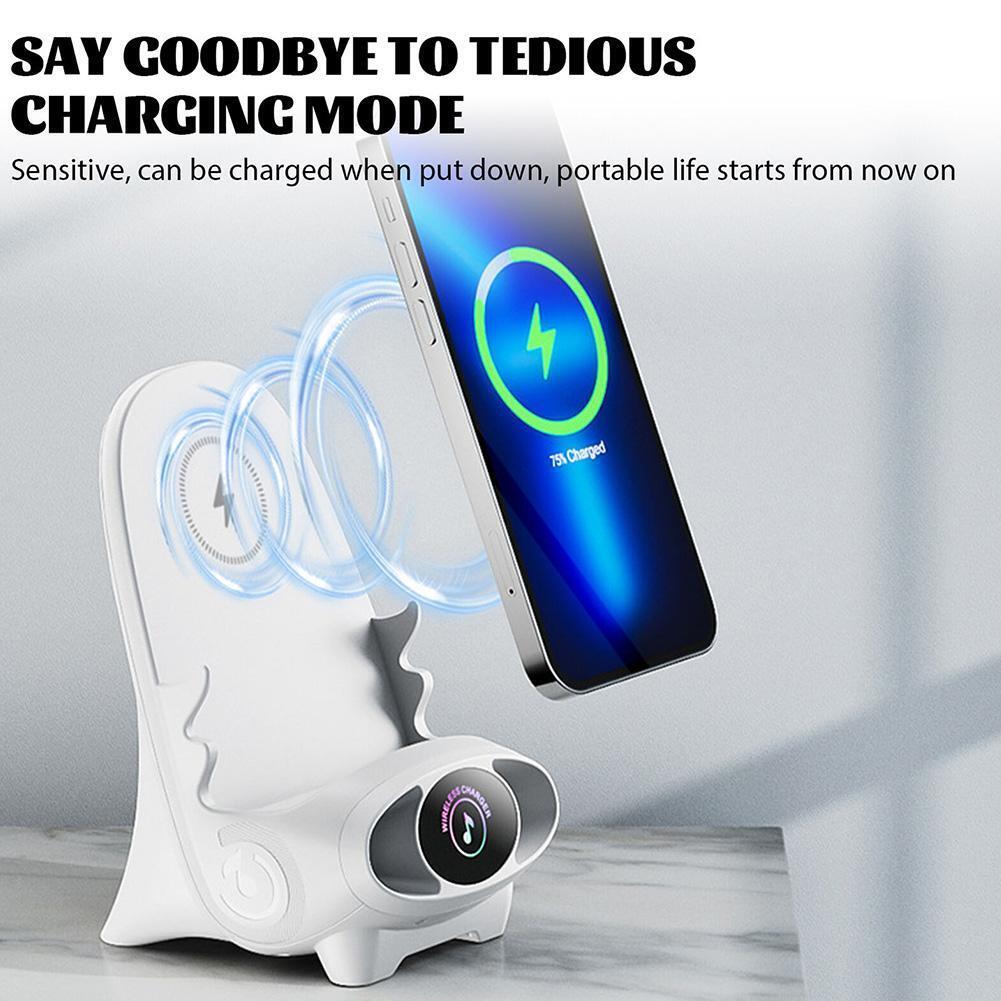 Mini chair wireless fast charger multifunctional phone holder - Görsel 7
