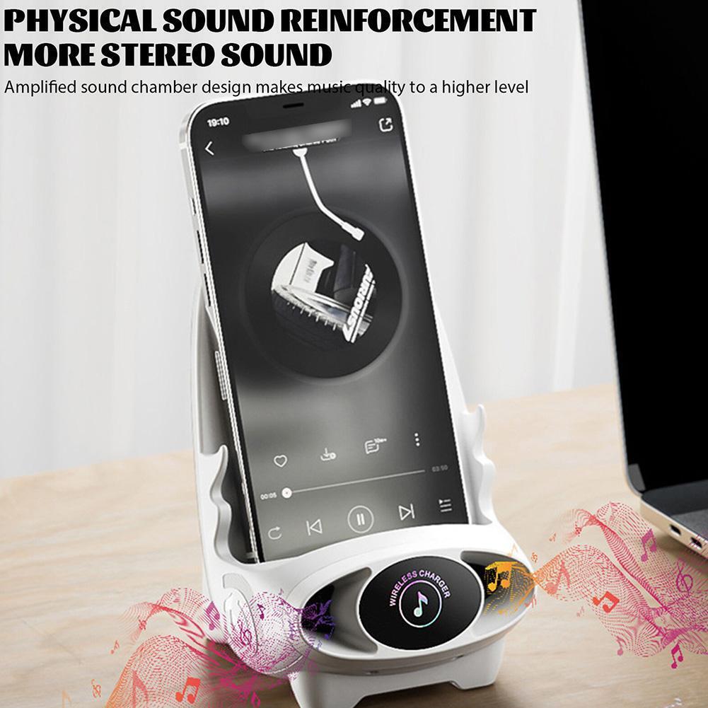 Mini chair wireless fast charger multifunctional phone holder - Görsel 8