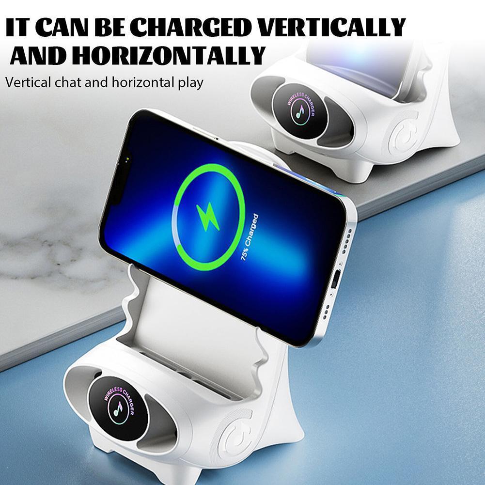 Mini chair wireless fast charger multifunctional phone holder - Görsel 9