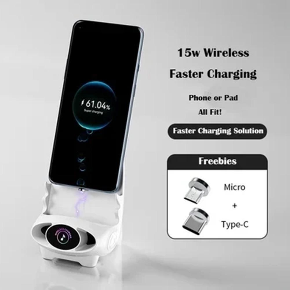 Mini chair wireless fast charger multifunctional phone holder - Görsel 10
