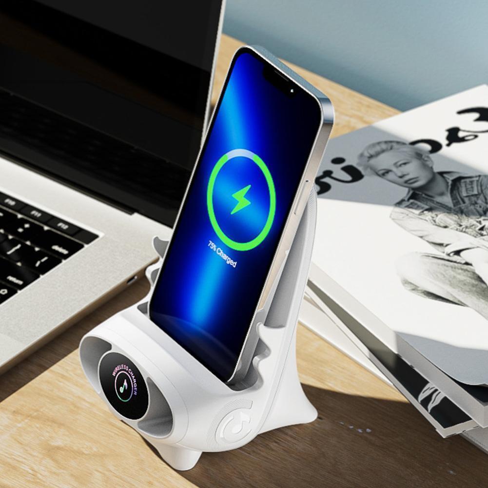 Mini chair wireless fast charger multifunctional phone holder - Görsel 12