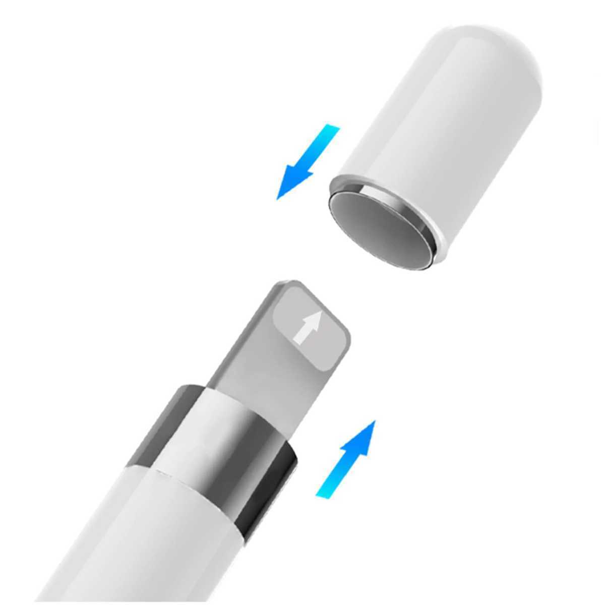 Magnetische Kappe Ersatzkappe passend für Apple Pencil + iPad Pro Stylus - Görsel 3