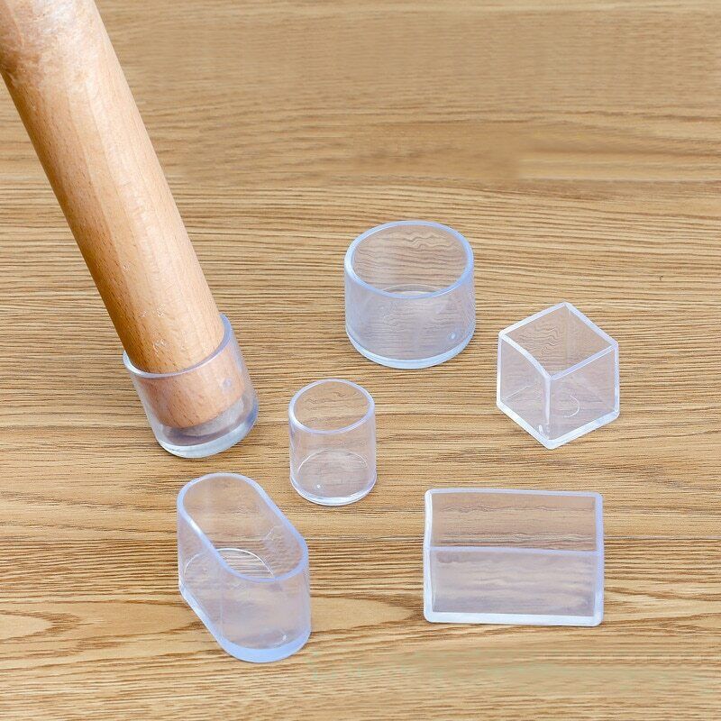 4X Chair Leg Cap Silicon Rubber Feet Floor Protector Pad Furniture Table Cover - Görsel 1