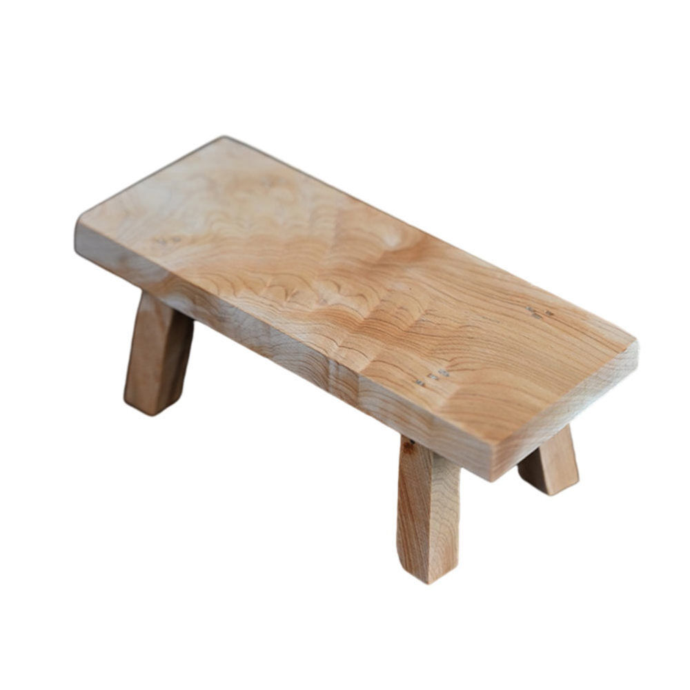 bathroom potty stool wood gardening stool 2x Desktop Flowerpot Base Wooden - Görsel 2