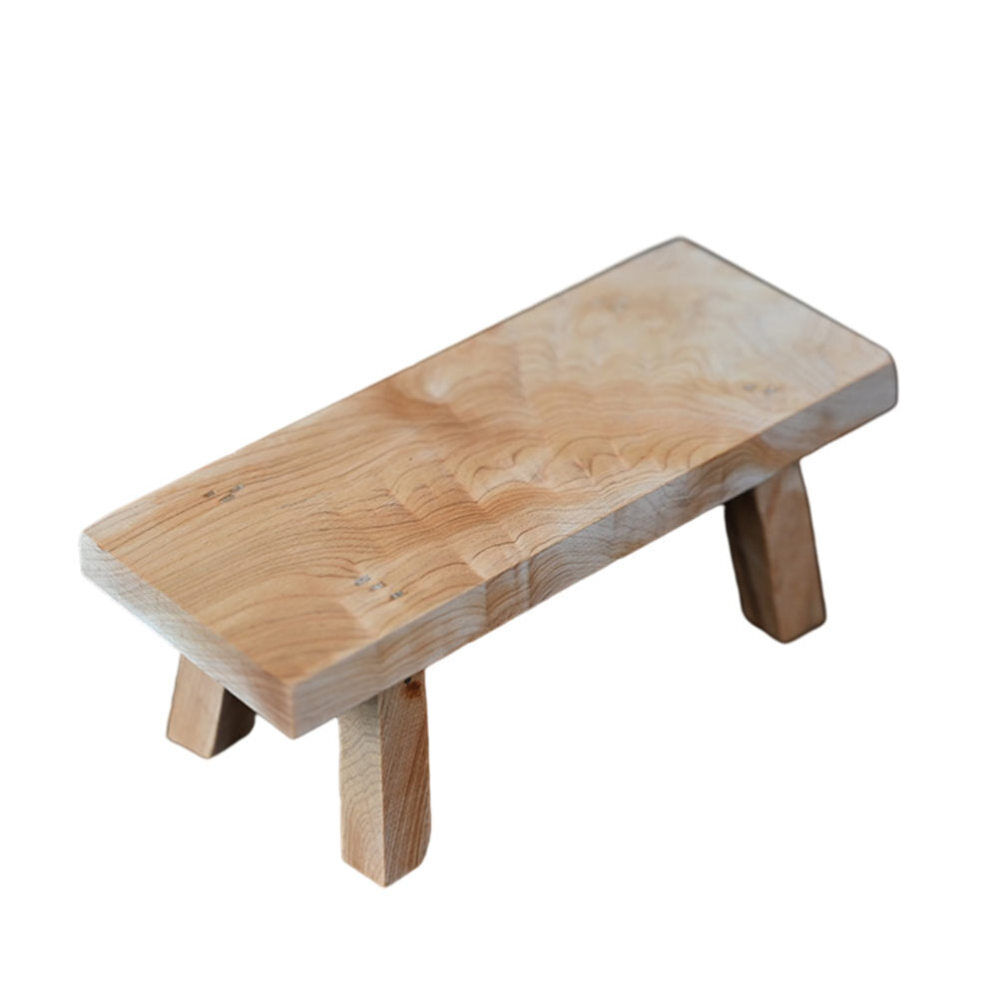 bathroom potty stool wood gardening stool 2x Desktop Flowerpot Base Wooden - Görsel 7