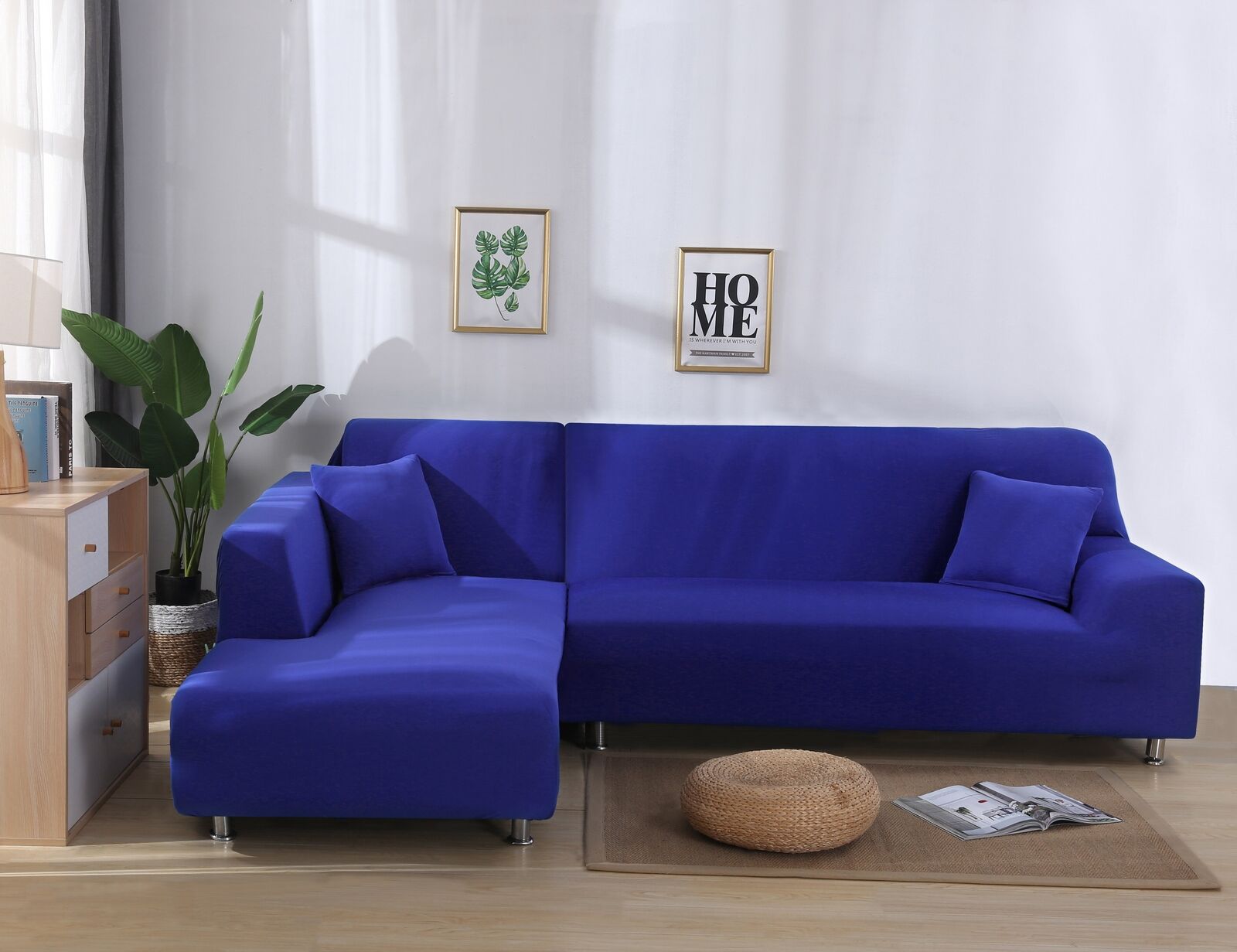 Solid Color Stretch Sofa Covers Corner Couch Cover ArmChair Cover 1/2/3/4 Seater - Görsel 10