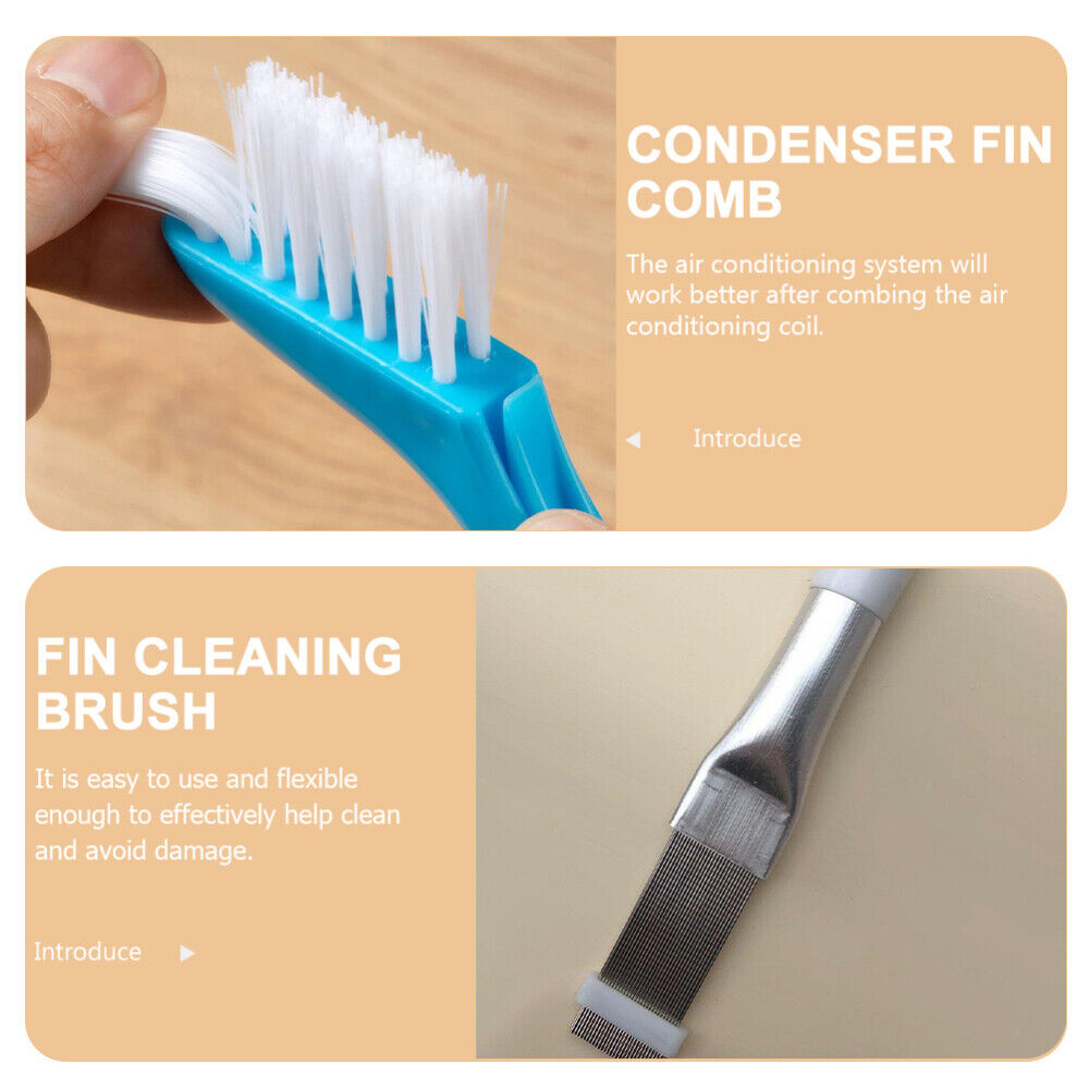 Metal Brush Air Conditioner Cleaner Radiator Fin Straightener Detergent Comb - Görsel 5