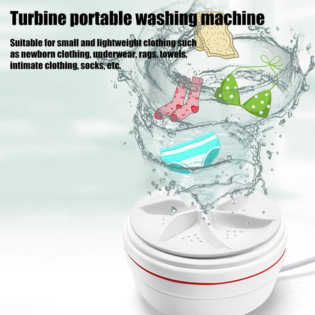 Turbo-Ultraschall-Waschmaschine Wäsche Portable Travel Washer Air Bubble - Görsel 5