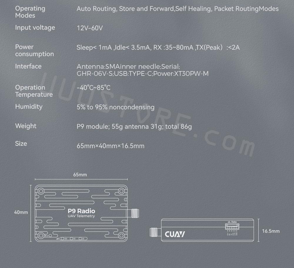 CUAV P9 P900 Radio Telemetry RC Long Rang Sky Ground Unit Station 60km Data - Görsel 11