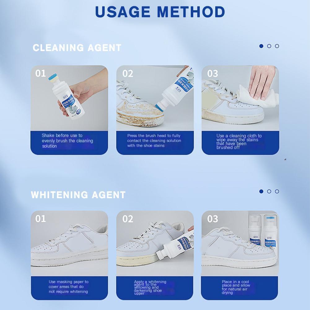 No-Wash Sneaker Cleaner White Shoe Cleaning Agent 100ml Quick Clean Dirty 5R3W - Görsel 3