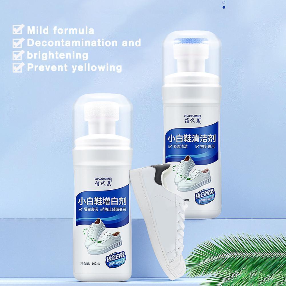 No-Wash Sneaker Cleaner White Shoe Cleaning Agent 100ml Quick Clean Dirty 5R3W - Görsel 4