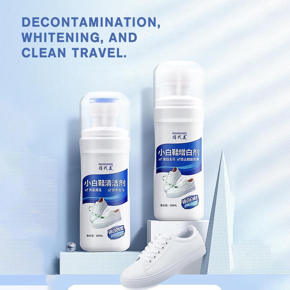 No-Wash Sneaker Cleaner White Shoe Cleaning Agent 100ml Quick Clean Dirty 5R3W - Görsel 5