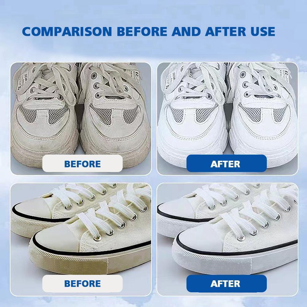 No-Wash Sneaker Cleaner White Shoe Cleaning Agent 100ml Quick Clean Dirty 5R3W - Görsel 6