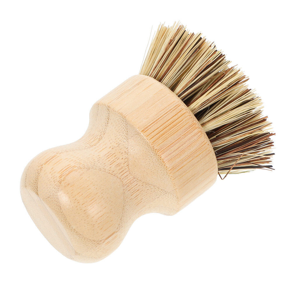 Kitchen Cleaning Brush Scrub Dish Washing Scrubbers Wooden Ball - Görsel 1