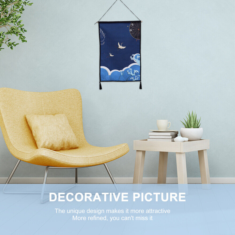 Hanging Tapestry Wood Office Wall Art Poster Painting Background - Görsel 2