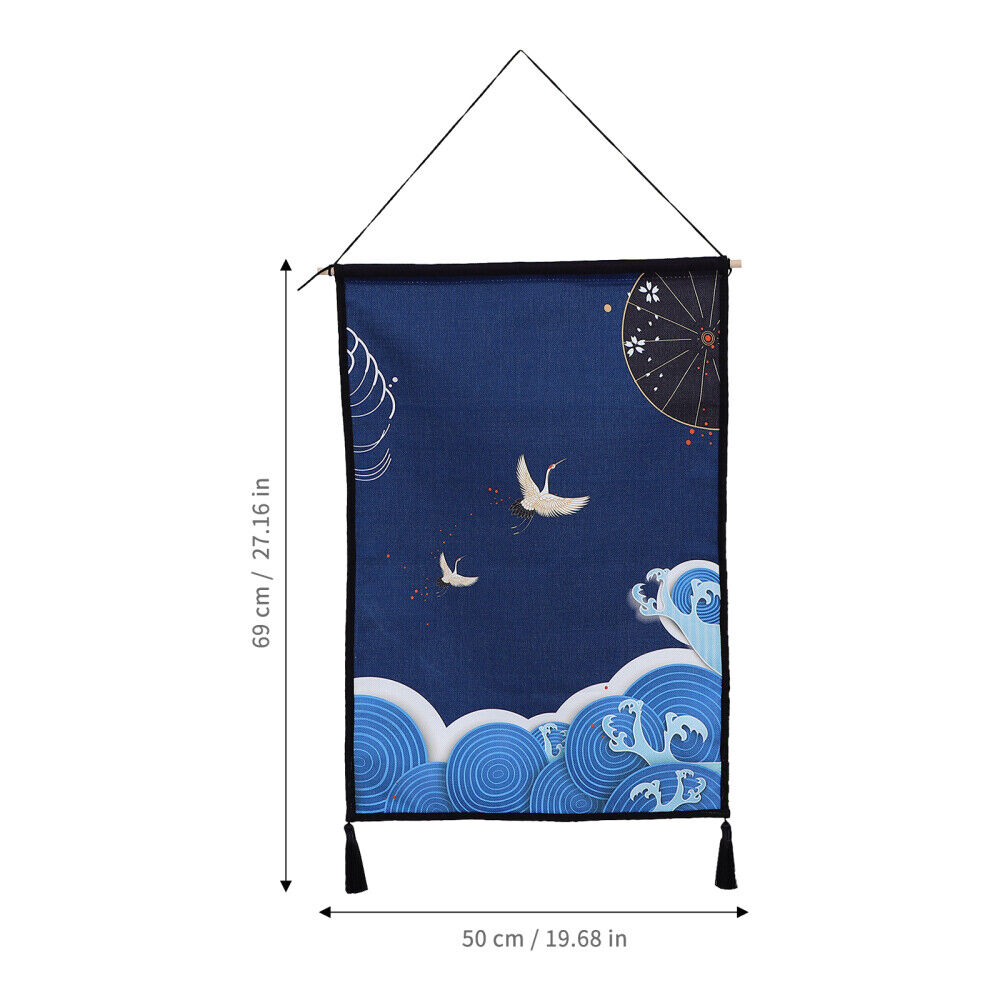 Hanging Tapestry Wood Office Wall Art Poster Painting Background - Görsel 6
