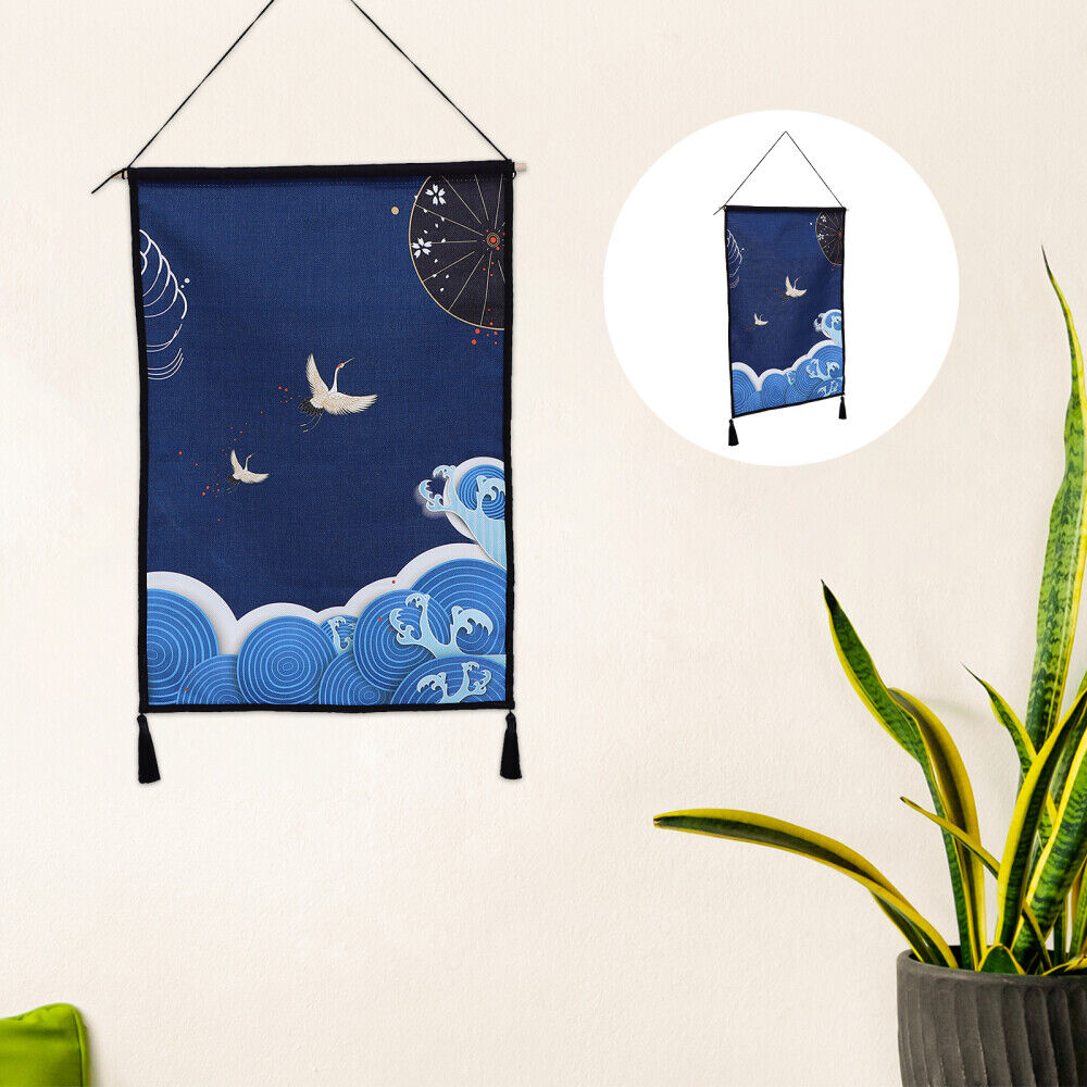 Hanging Tapestry Wood Office Wall Art Poster Painting Background - Görsel 7