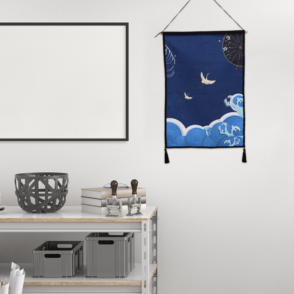 Hanging Tapestry Wood Office Wall Art Poster Painting Background - Görsel 10