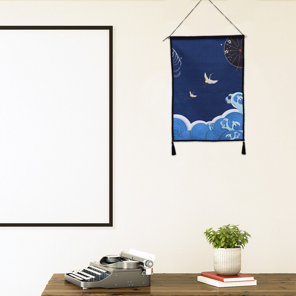 Hanging Tapestry Wood Office Wall Art Poster Painting Background - Görsel 11