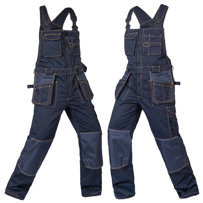 Work clothes Work bibs and braces Long pants Garage vest with knee pads - Görsel 1