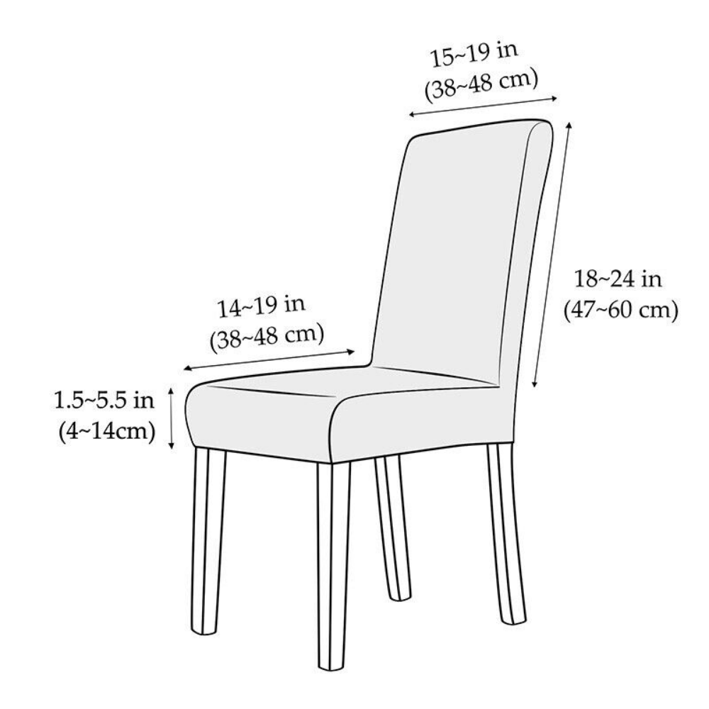 Universal Stretch Chair Covers Waterproof 1 2 4 6 Pieces Spandex Dining Room New - Görsel 2