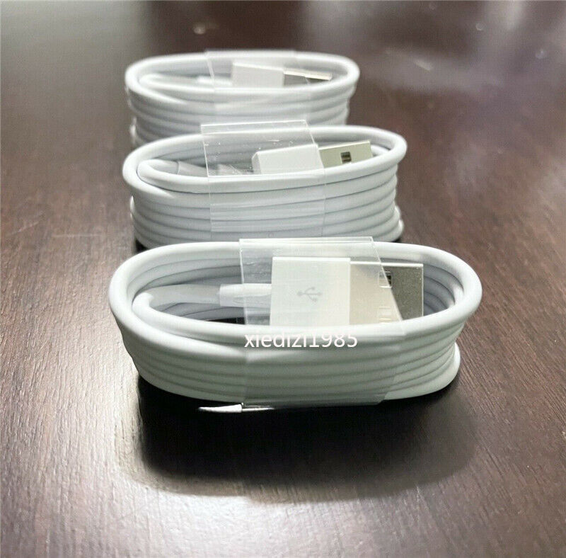3-PACK OEM USB Data Fast Charger Cable Cord For Apple iPhone 5 6 7 8 X 11 12 MAX - Görsel 4