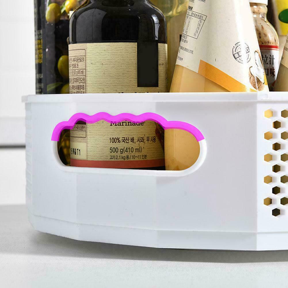 Kitchen Rotating Shelf Cupboard Spice Jars Dispenser Storage Tray Organiser D2G3 - Görsel 4