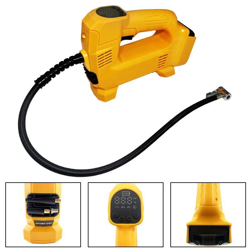 Electric Air Pump Cordless Air Inflator Air Compressor with LED Light For Dewalt - Görsel 1