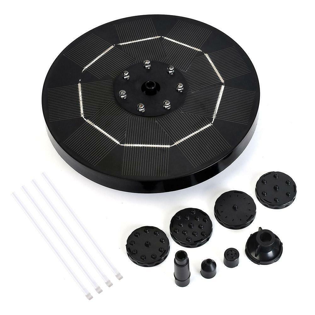 Solar Powered Floating Fountain Pump Water Feature Birdbath LED Pond Garden K9 τ - Görsel 3