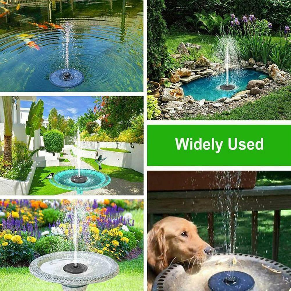 Solar Powered Floating Fountain Pump Water Feature Birdbath LED Pond Garden K9 τ - Görsel 11