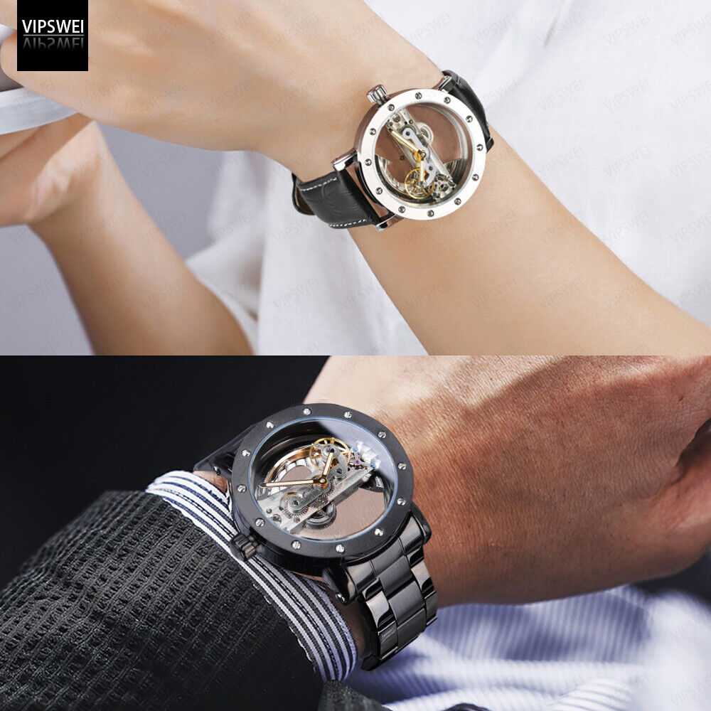 Original Hollow watch Luxury Swiss Men Automatic Mechanical Tourbillon watches - Görsel 3