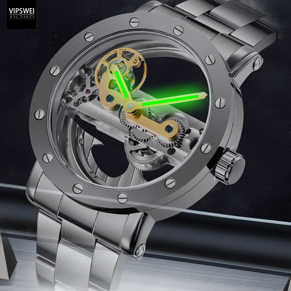 Original Hollow watch Luxury Swiss Men Automatic Mechanical Tourbillon watches - Görsel 6