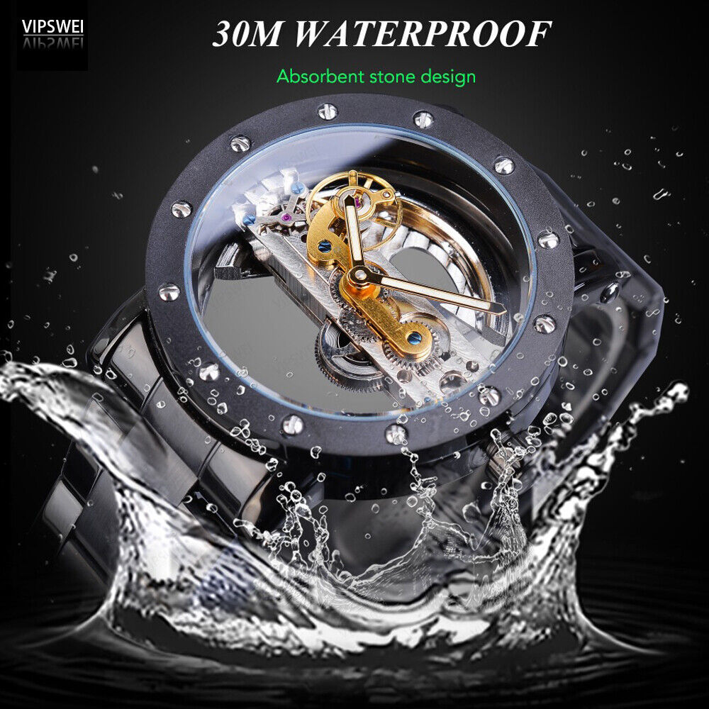 Original Hollow watch Luxury Swiss Men Automatic Mechanical Tourbillon watches - Görsel 7