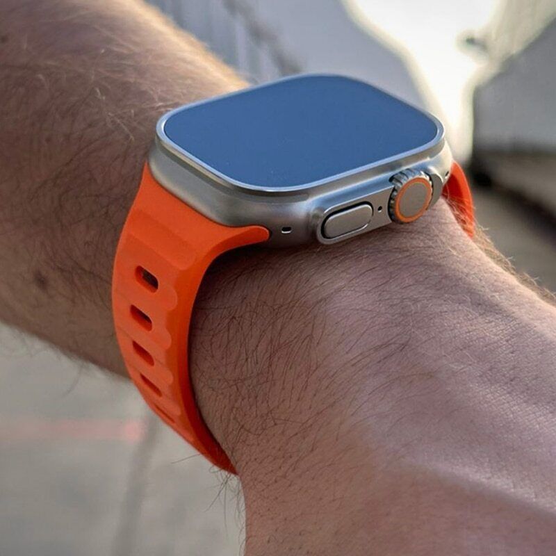 Silicone Sport Strap Band For Apple Watch Series Ultra 8 7 SE 6 5 iWatch 49mm - Görsel 2