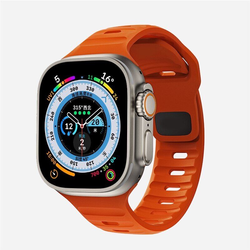 Silicone Sport Strap Band For Apple Watch Series Ultra 8 7 SE 6 5 iWatch 49mm - Görsel 8
