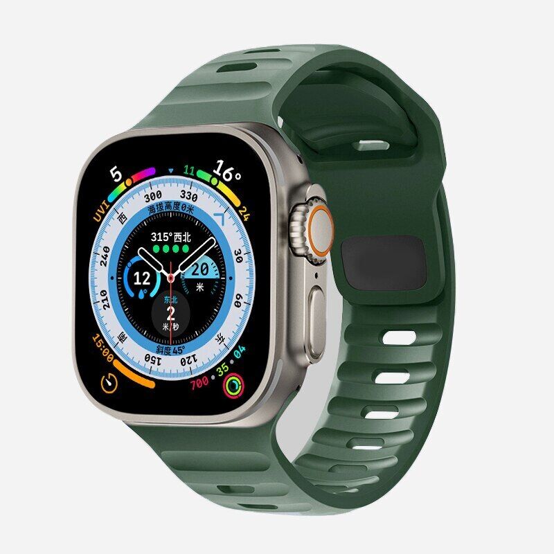 Silicone Sport Strap Band For Apple Watch Series Ultra 8 7 SE 6 5 iWatch 49mm - Görsel 12