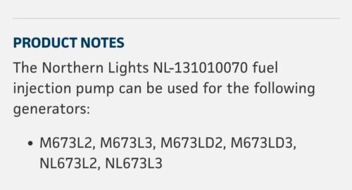 Northern lights generator  injection pump 5kw/6kw  131010070 - Görsel 3