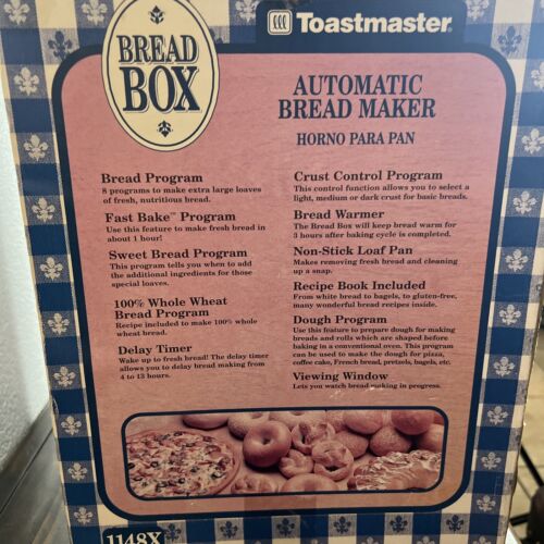 Toastmaster 1148X Fast Bake 2-Pound Horizontal Bread Machine Open Box - Görsel 4