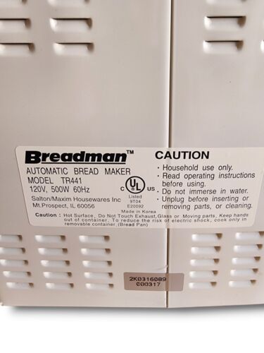 Breadman Pro TR875 Bread Maker Bread Machine 2lb Stainless and Black - Görsel 7