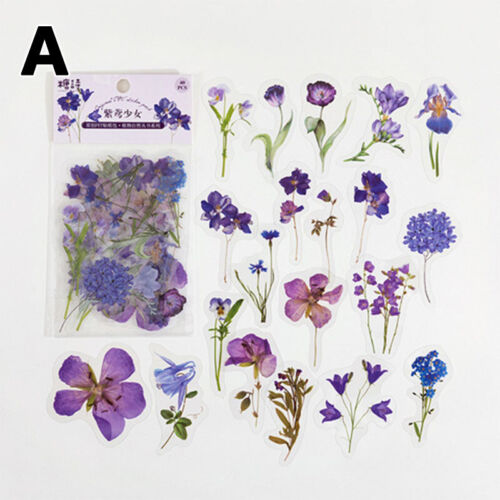40PCS Flower Plants Paper Stickers Scrapbooking Journal Card Stationery Craft - Görsel 2