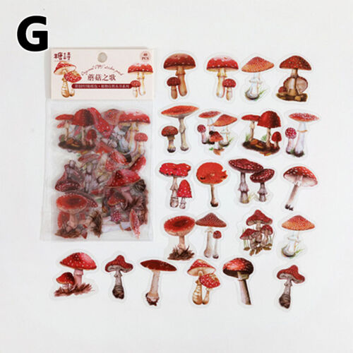 40PCS Flower Plants Paper Stickers Scrapbooking Journal Card Stationery Craft - Görsel 8