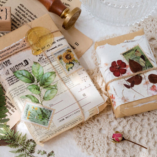 40PCS Flower Plants Paper Stickers Scrapbooking Journal Card Stationery Craft - Görsel 12