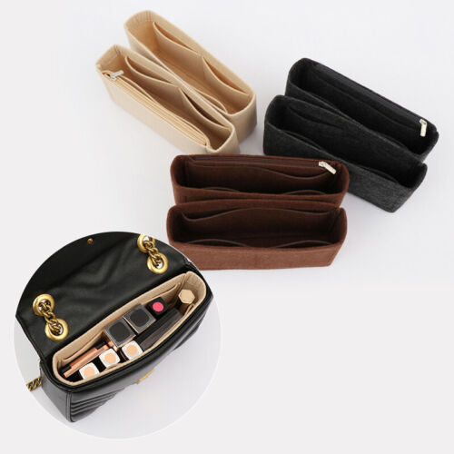 Women's Felt Organizer Handbag Travel Bag Insert Liner Purse Organiser Pouch - Görsel 2