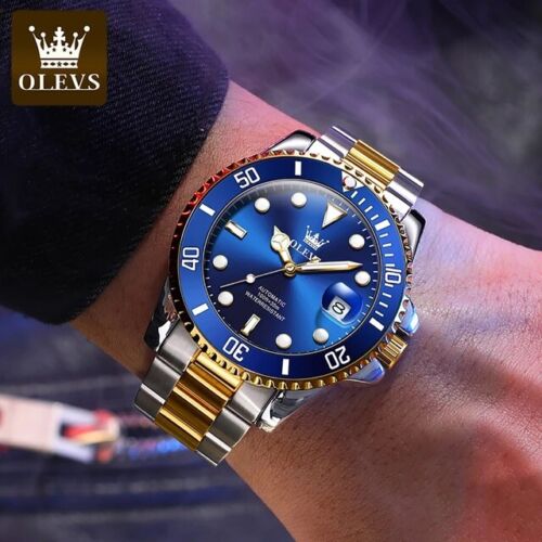 OLEVS Men Automatic Watch Luxury Waterproof Stainless steel Mechanical Watches - Görsel 7