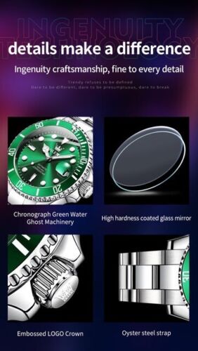 OLEVS Men Automatic Watch Luxury Waterproof Stainless steel Mechanical Watches - Görsel 8