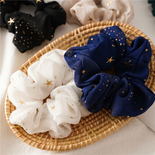 Daisy Floral Bow Scrunchies Hair Band Elastic Hair Ties Rope  Ponytail Scarf US - Görsel 3